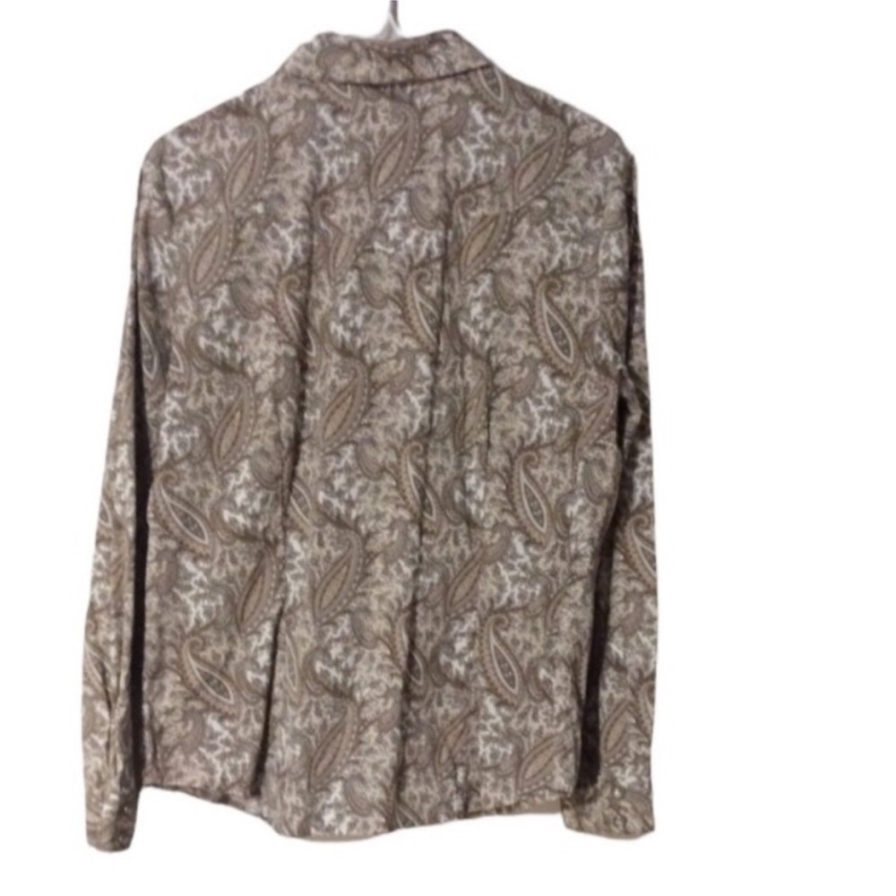 PENDLETON Neutral Tone PAISLEY Print Button Down SHIRT Size MEDIUM - Picture 2 of 13